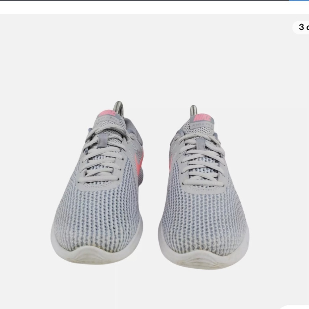 ☑️💗NIKE Revolution 4 908999-016 Women's Running Grey Pink Shoes Size 8 💗☑️ - Picture 5 of 12